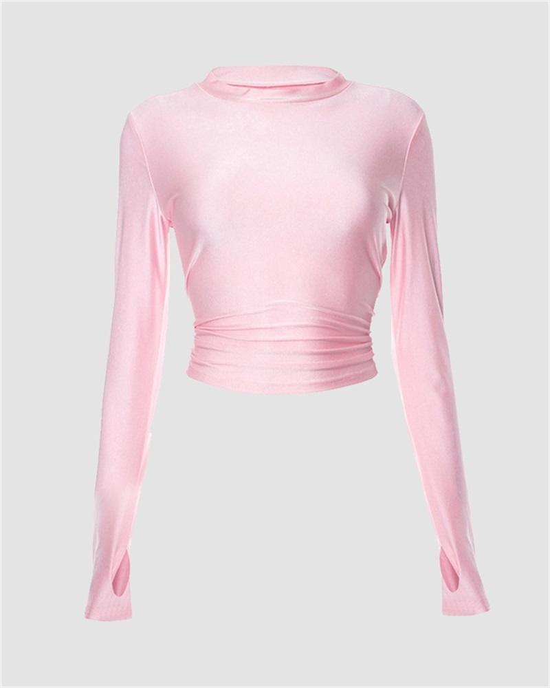 Pearlescent Pullover Long Sleeve Top