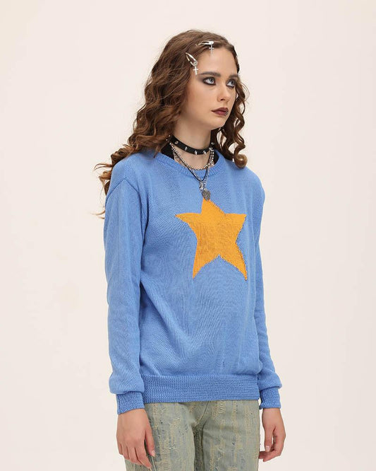 Star Iconograph Eyelet Jumper