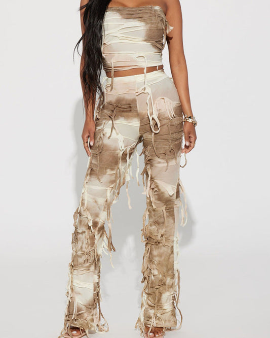 Burning Fringe Coord Trouser Set