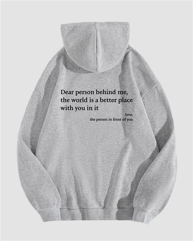 Dear Person Slogan Hoodie