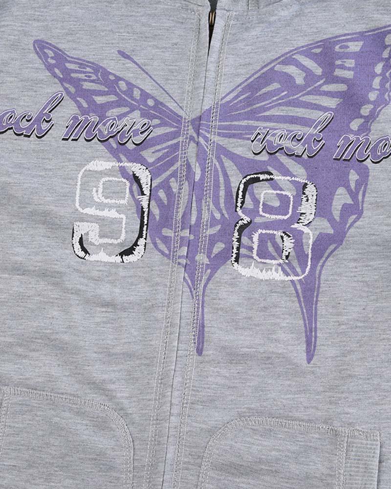 Butterfly Vintage Printed Hoodie