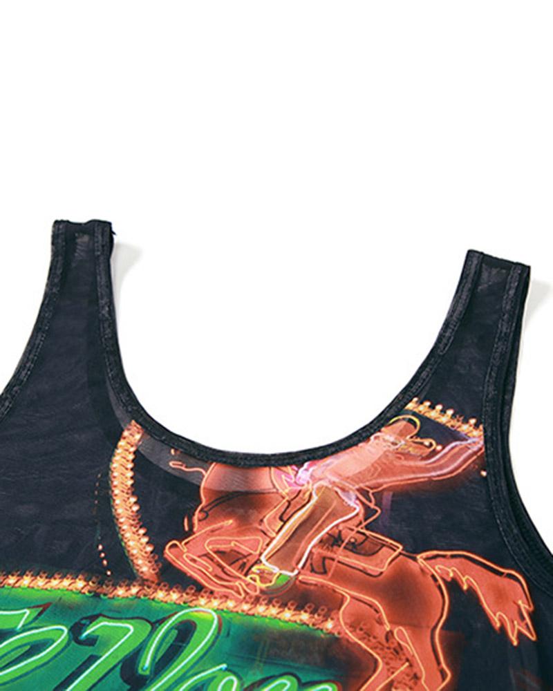 Neon Lights Cropped Top