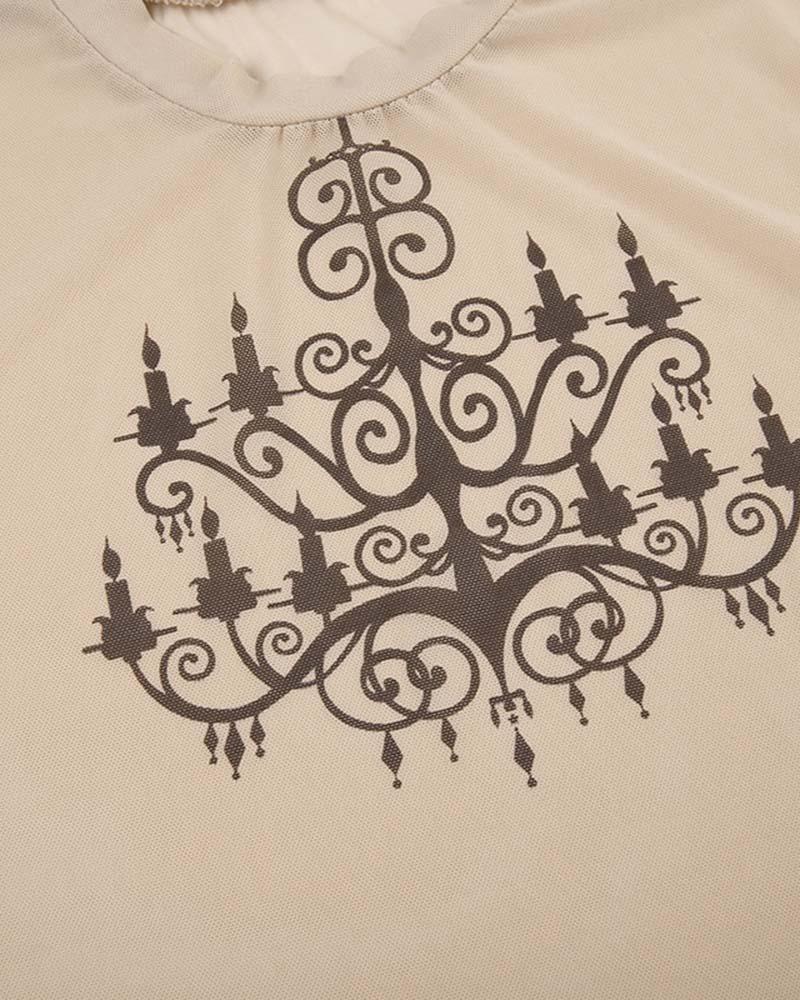 Voiceless Chandelier Graphic Top