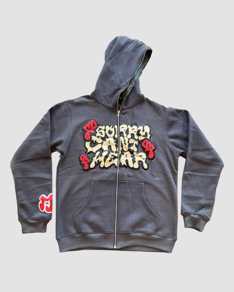 Hip Hop Graffiti Letter Print Hoodie