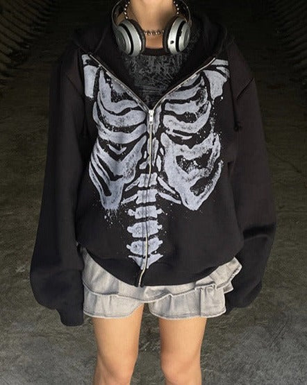 Ribcage Abyss Zip Hoodie