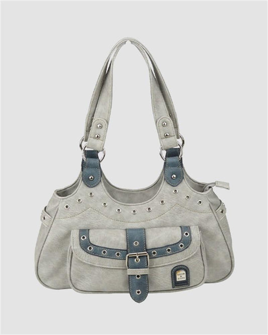 Creamy Denim Handbag