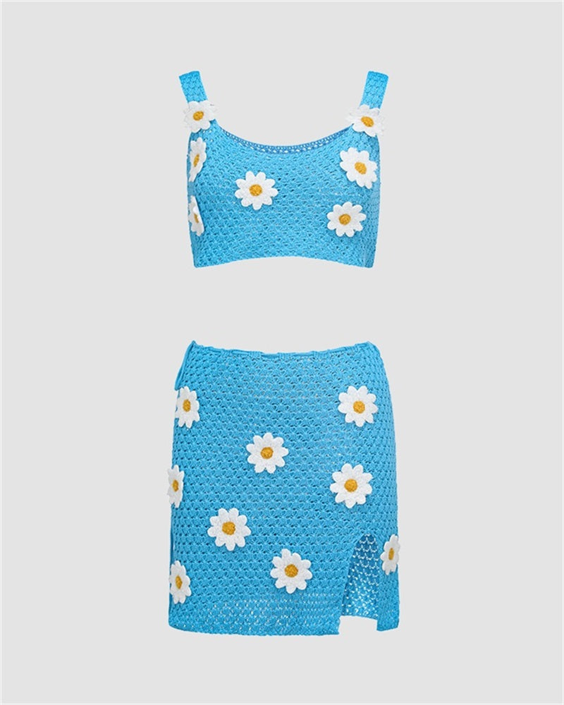 Daisy Blossoms Crochet Coord Set