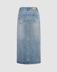 Oriel Split Denim Skirt