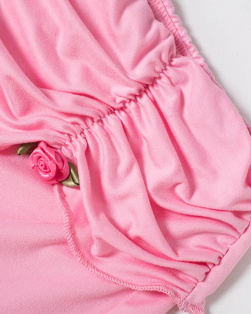 Pinky Rosebud Mini Skirt