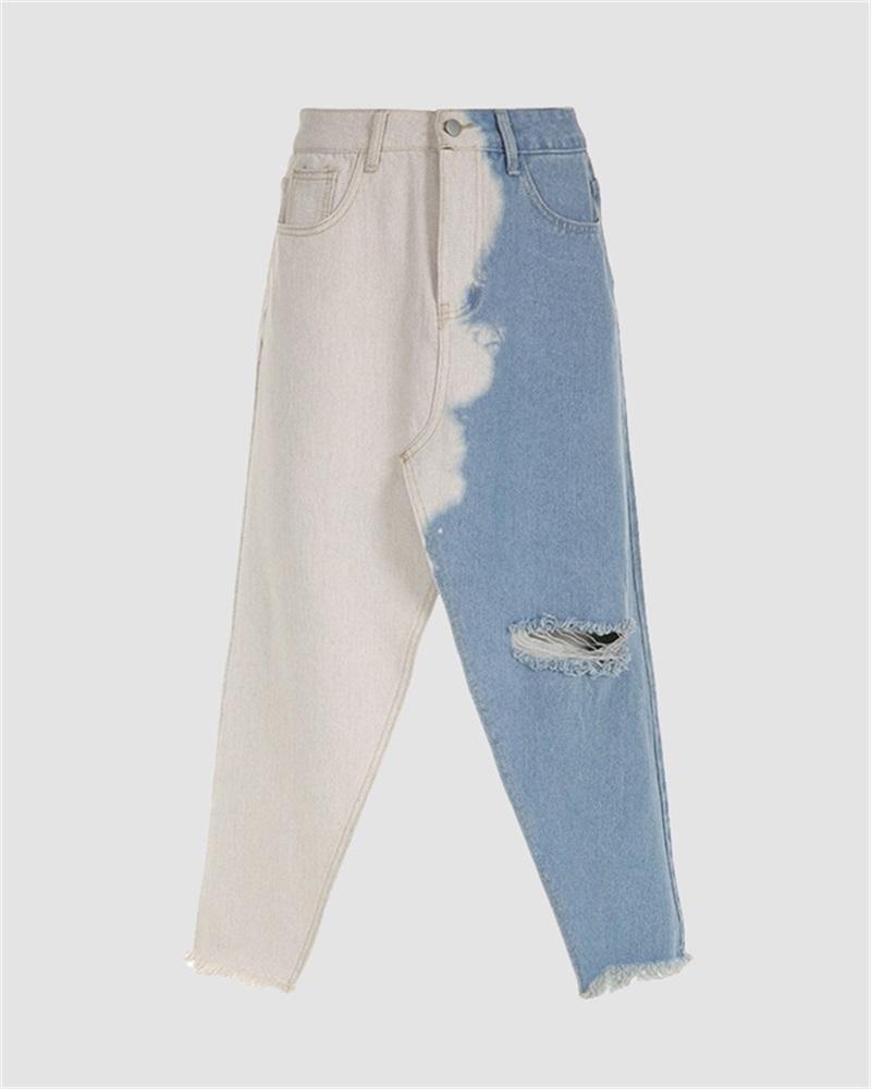 Sanctum Asymmetric Denim Slit Jeans