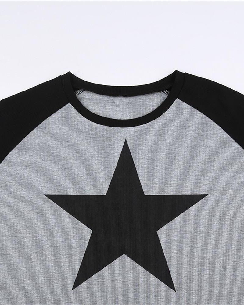 Classic Star Raglan Oversized Top