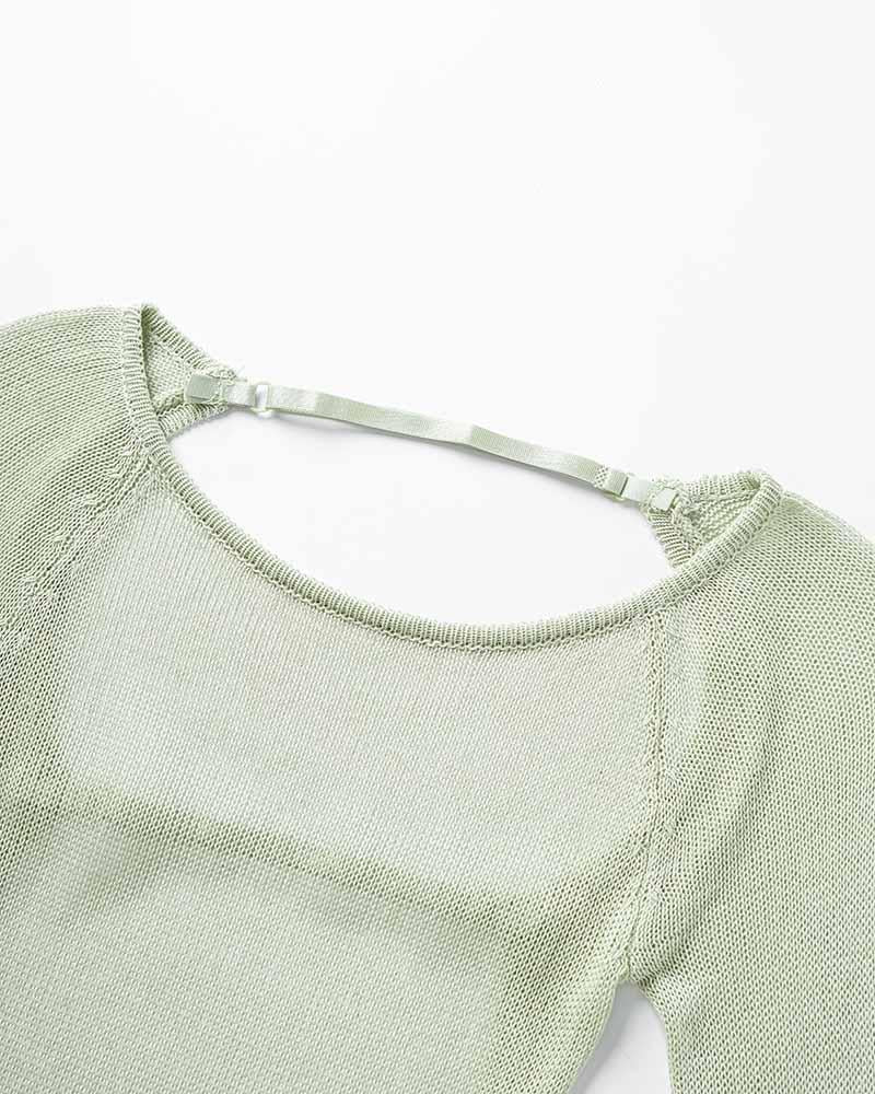 Etcher Knit Backless Top