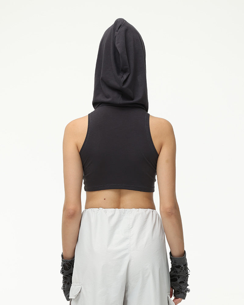 Desert Mask Raider Wrap Top with Hood