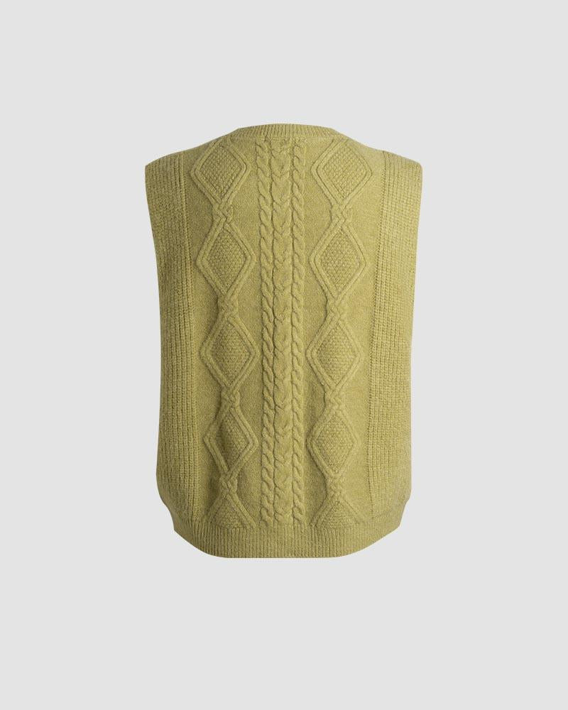 Braeylee Cable Knit Sweater Vest