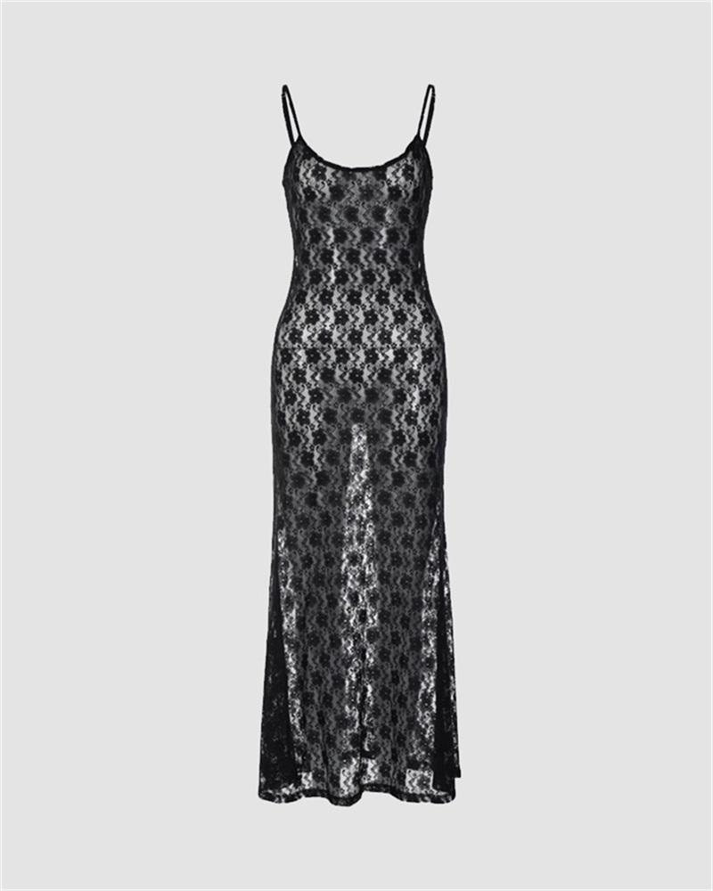 Lace Perspective Cami Maxi Dress