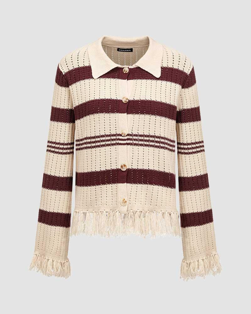 Mersea Knitted Fringe Sweater