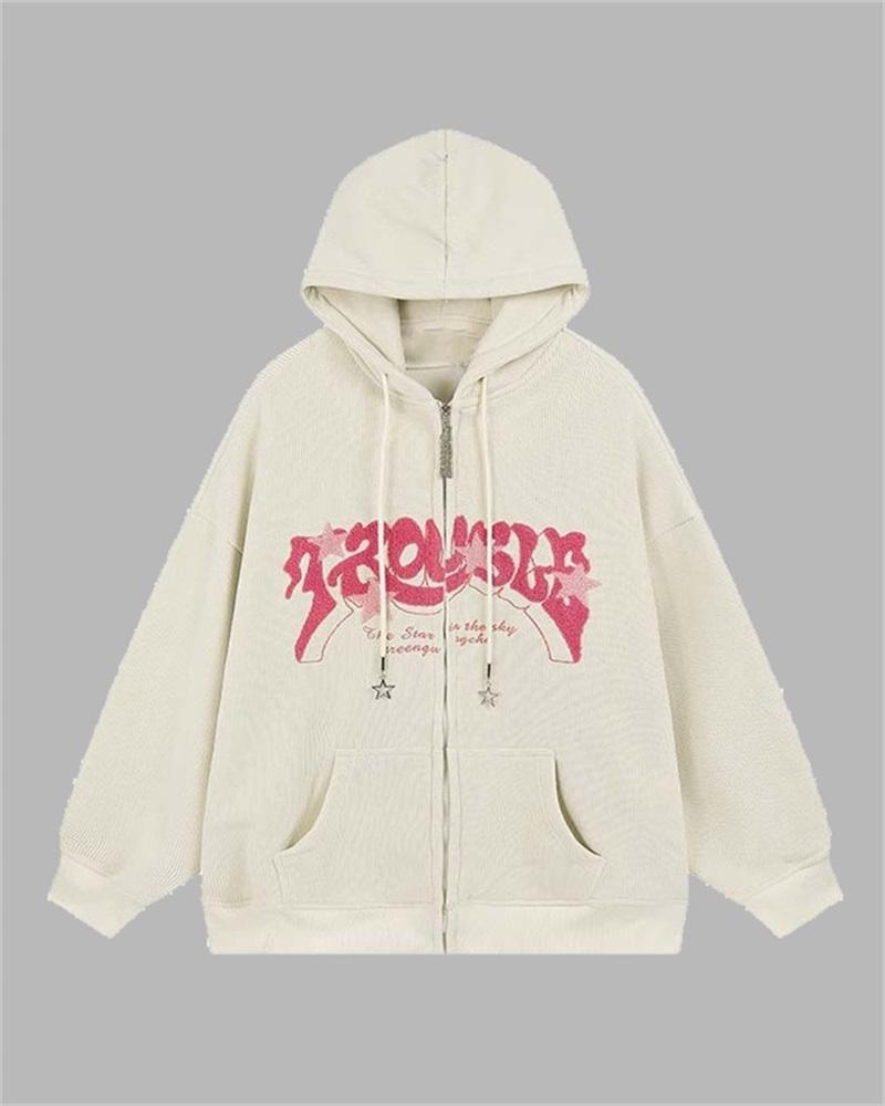 Retro Graffiti Embroidery Hoodie