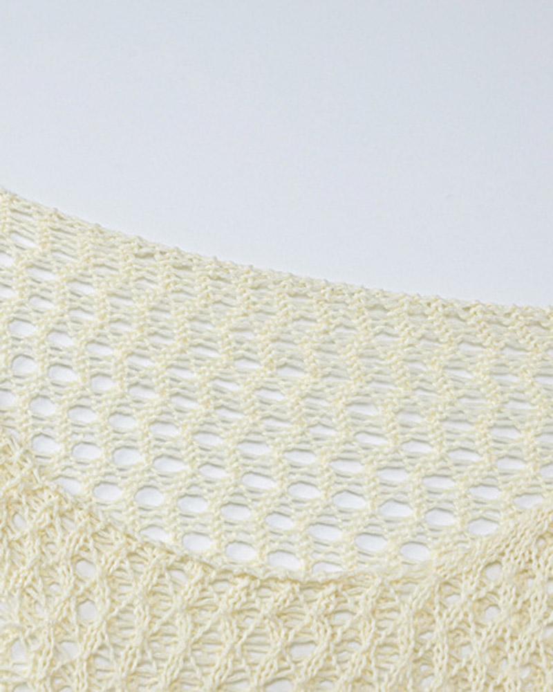 Noble Willow Knitted Cropped Sweater