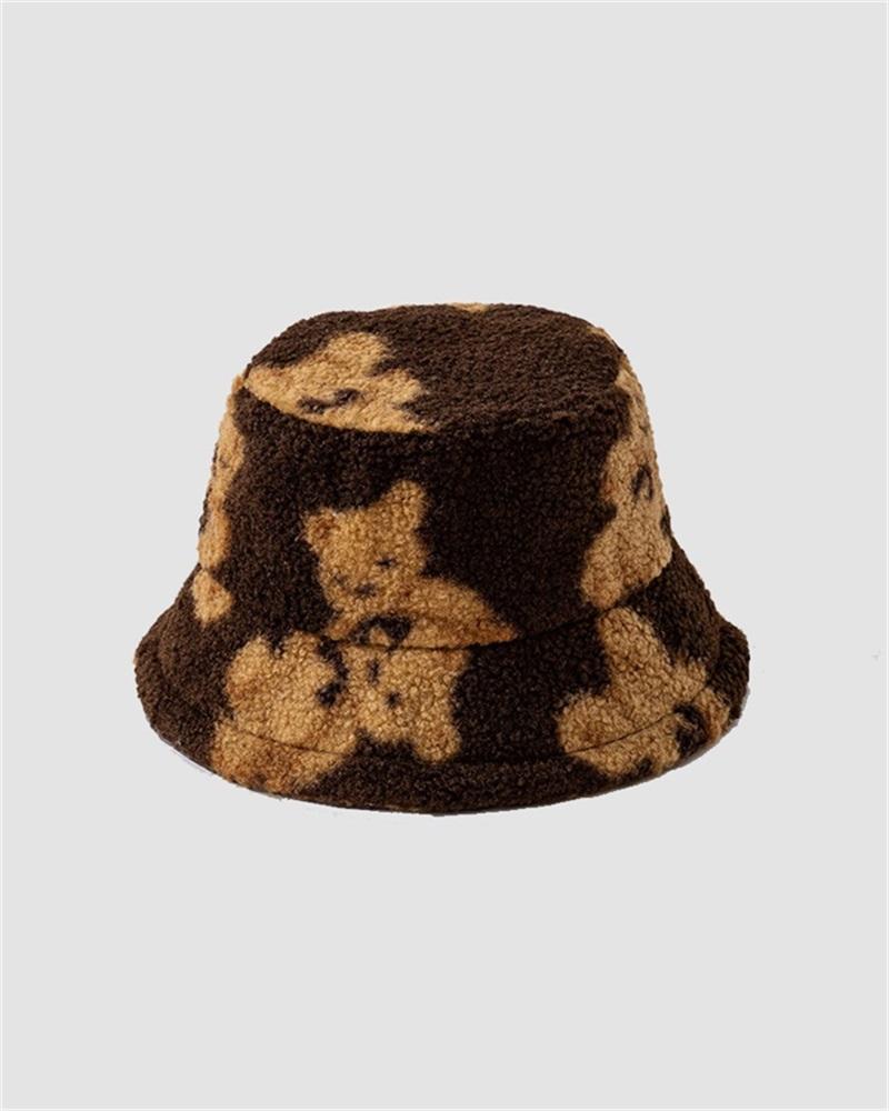 Teddy Bear Fuzzy Bucket Hat