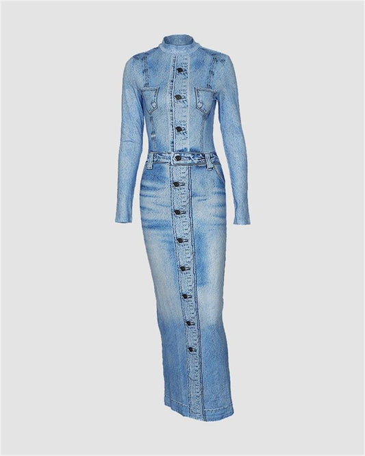 Copy Of Denim Maxi Dress