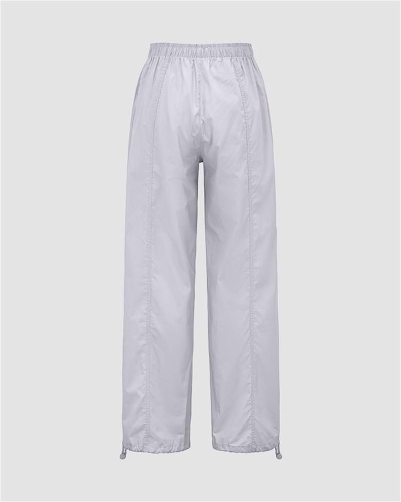 Retro Elastic Waist Drawstring Pants