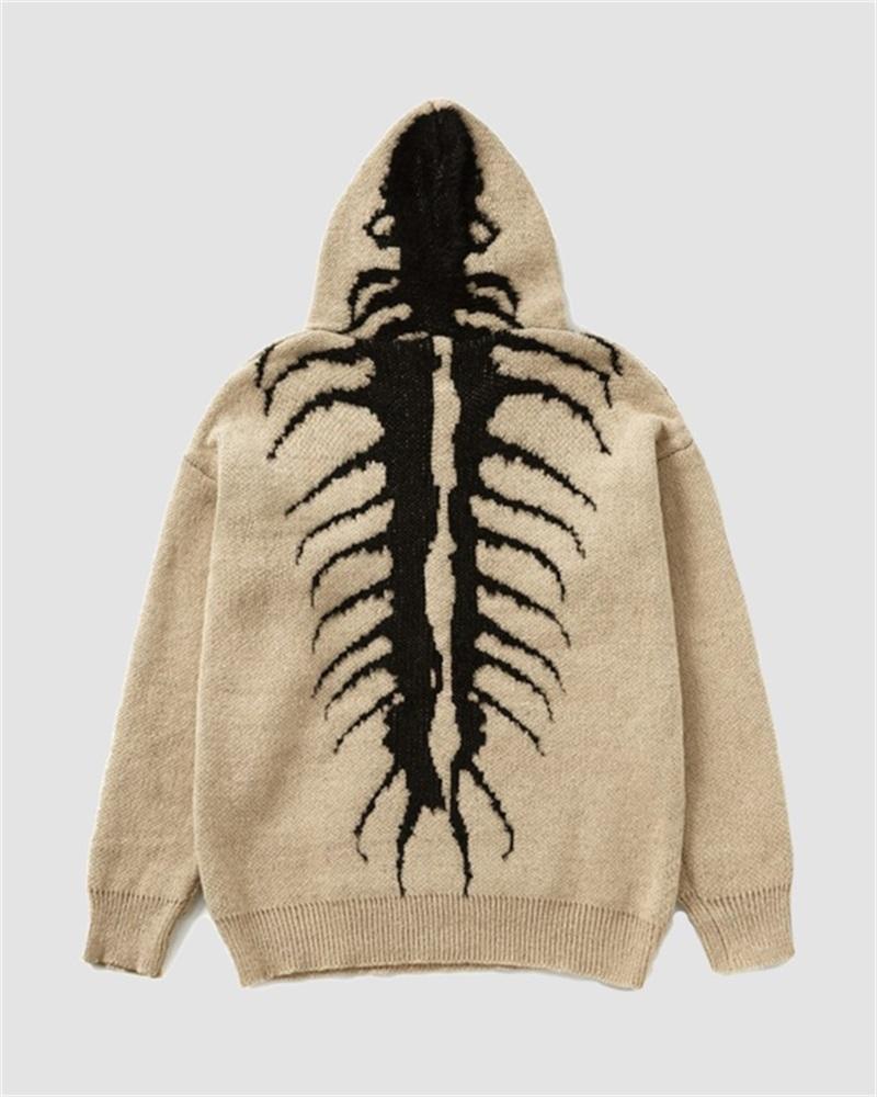 Grunge-Style Hip-Hop Hooded Sweater