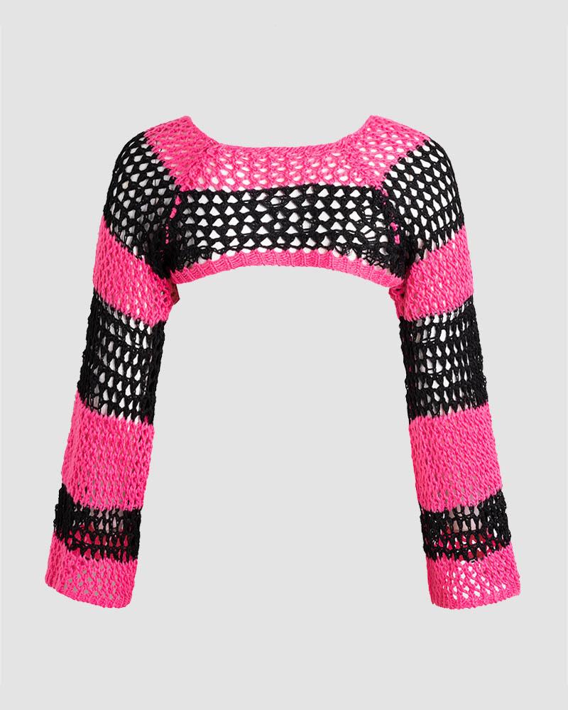 Avril Cropped Eyelet Jumper