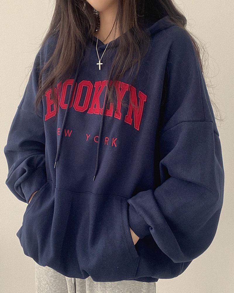 Brooklyn Retro Casual Hoodie