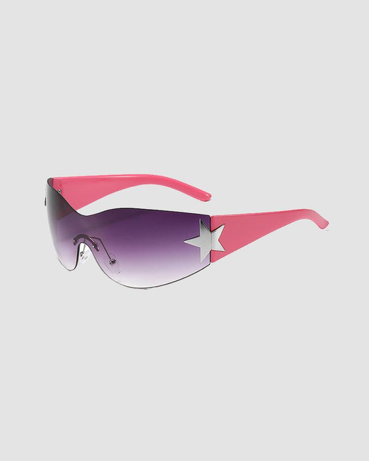 90s Star Wrap Sunglasses