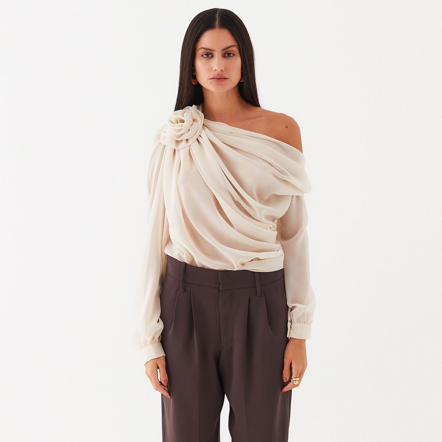 Fab-u-la's Asymmetrical Draped Blouse