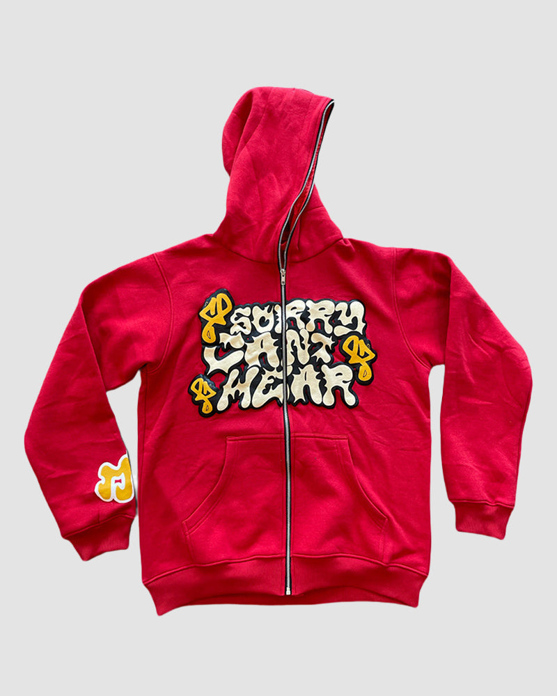 Hip Hop Graffiti Letter Print Hoodie