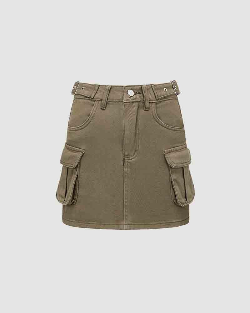 Elrose Denim Utility Skirt