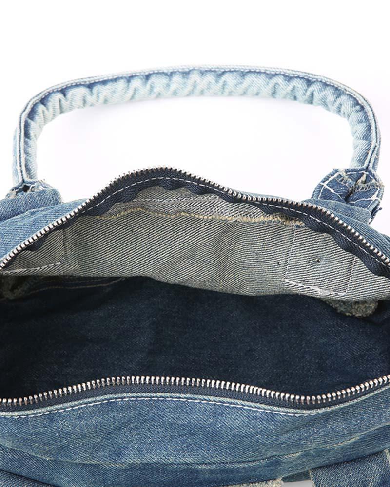 Denim Patch Star Accent Bag