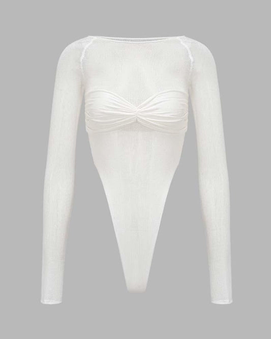 Bralet Long-sleeve Mesh Bodysuit