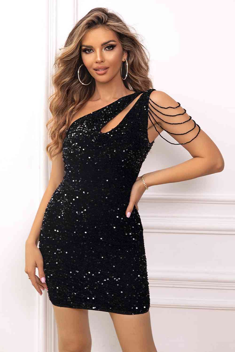 Glitter Gala Bodycon Mini Dress