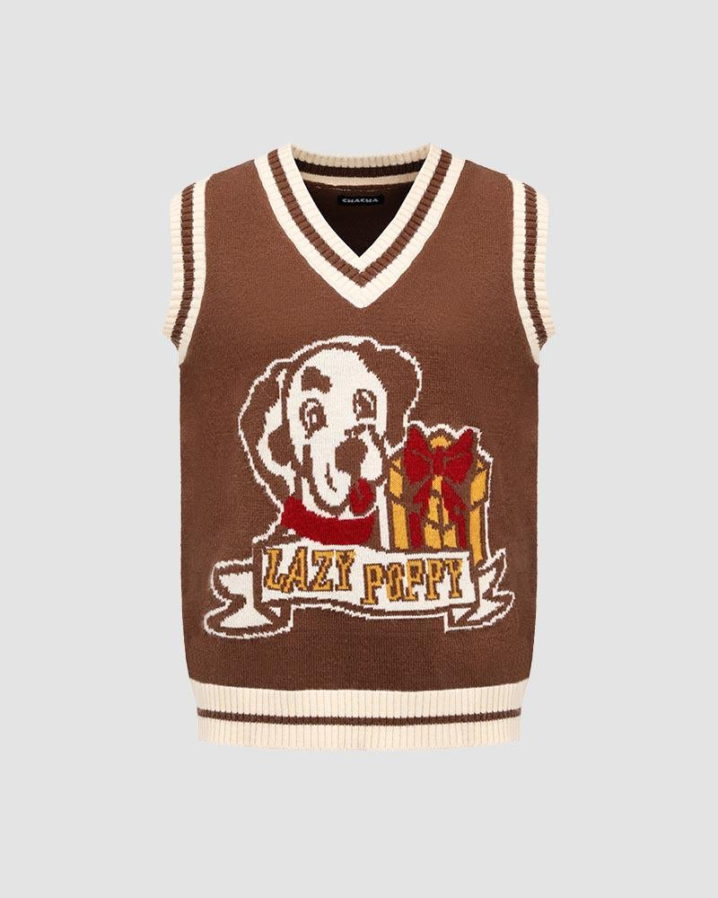 Lazy Puppy Sweater Vest