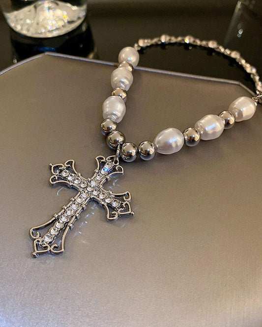 Glory Be Pearl Cross Pendant