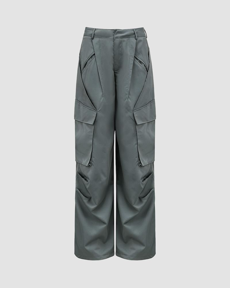 Renewed High Waisted Cargo Pants