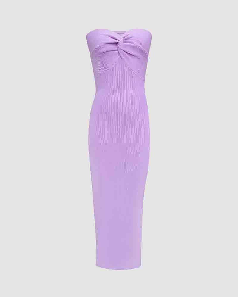 Zinbella Maxi Ribbed Tube Dress