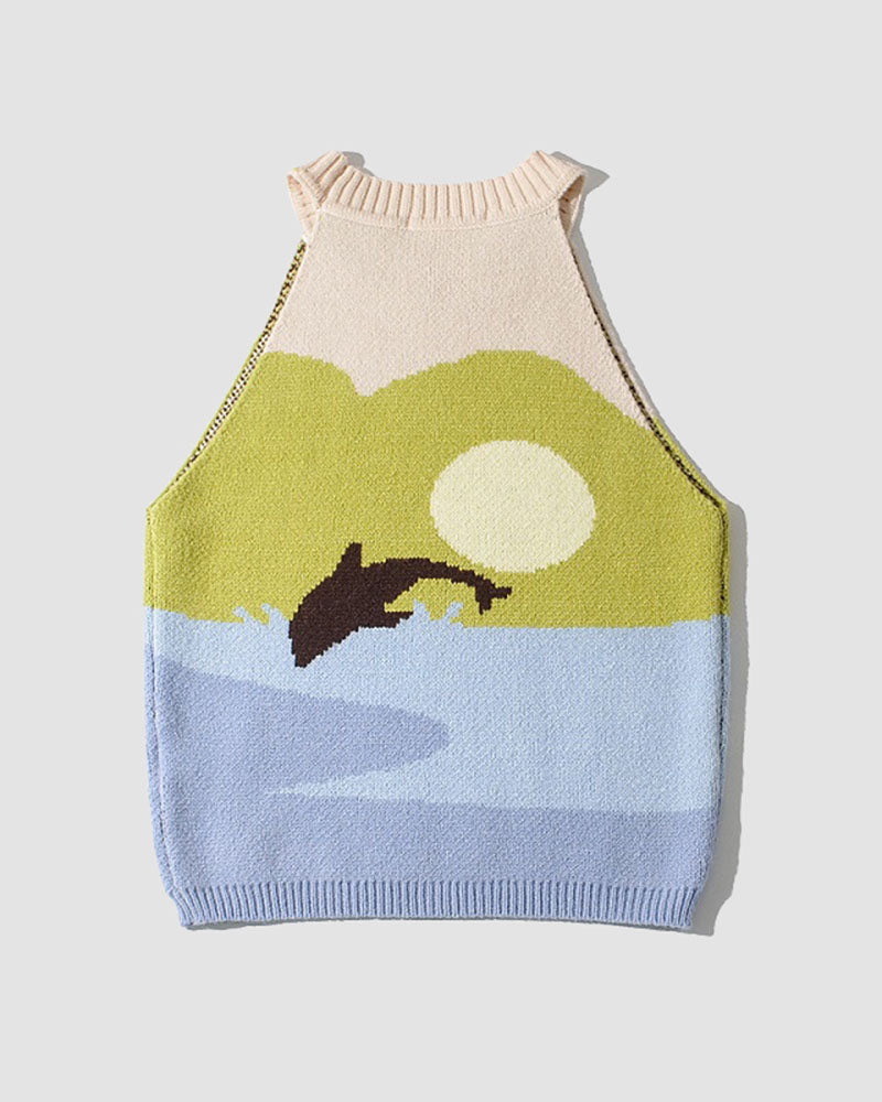 Whale of a Time Knit Top