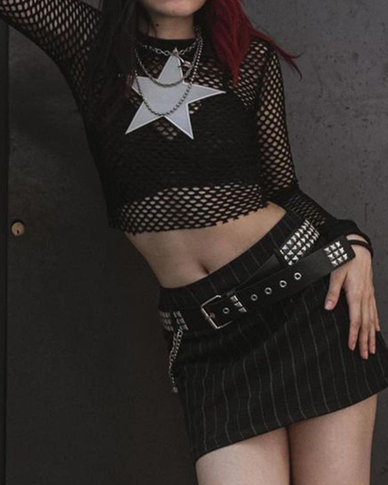 Rockgue Star Mesh Top