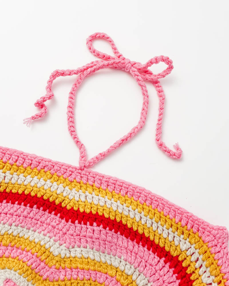 Love Gradient Crochet Halter Top