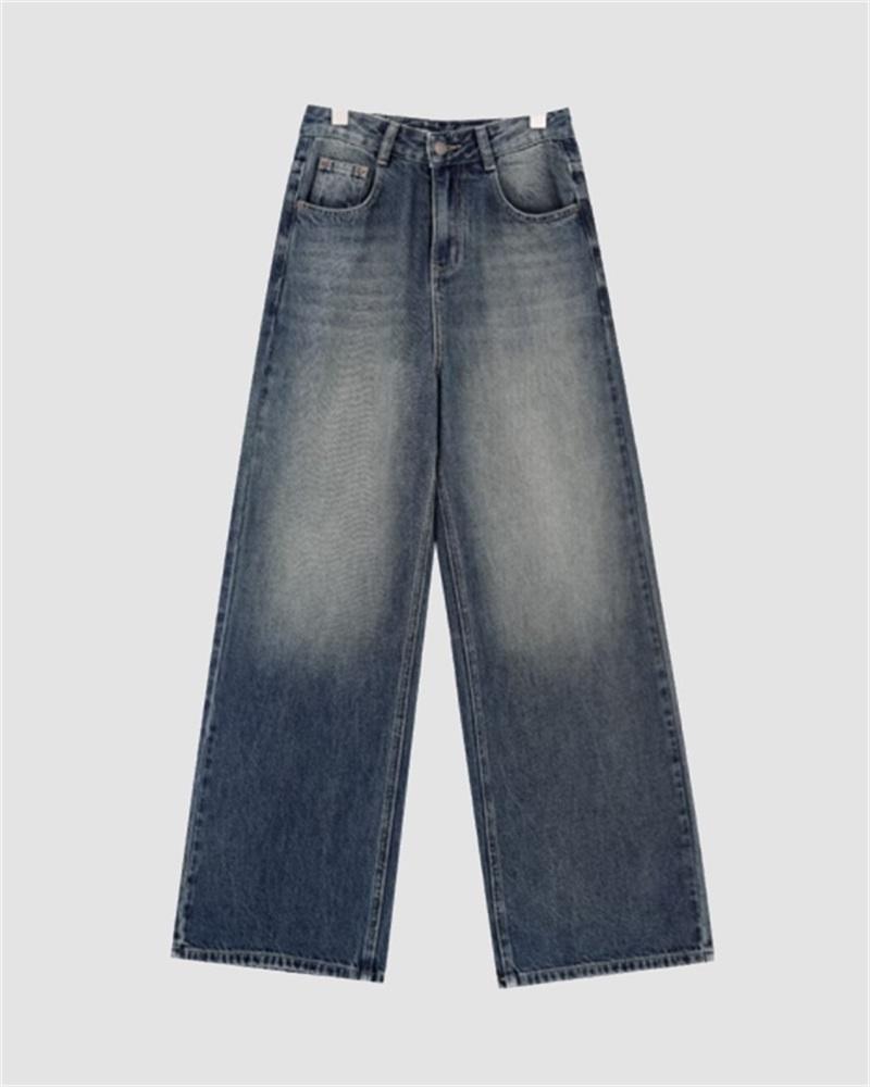 Washed Blue Boyfriend Jeans