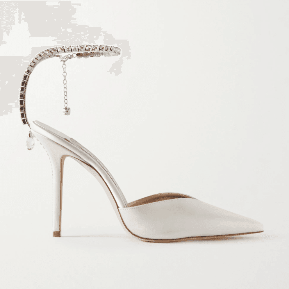 Lioness Crystal Chain Satin Heels