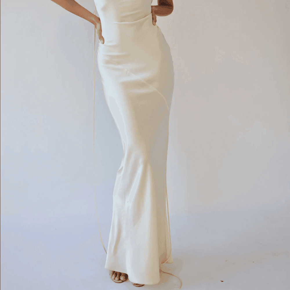 One You Plunging Back Cowl Maxi Dress