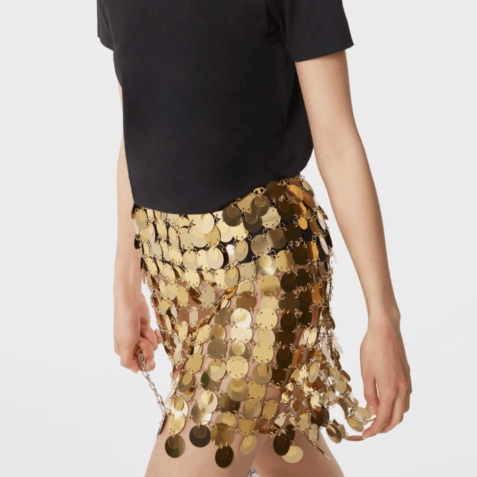 Date Me Now Sequin Embellished Mini Skirt