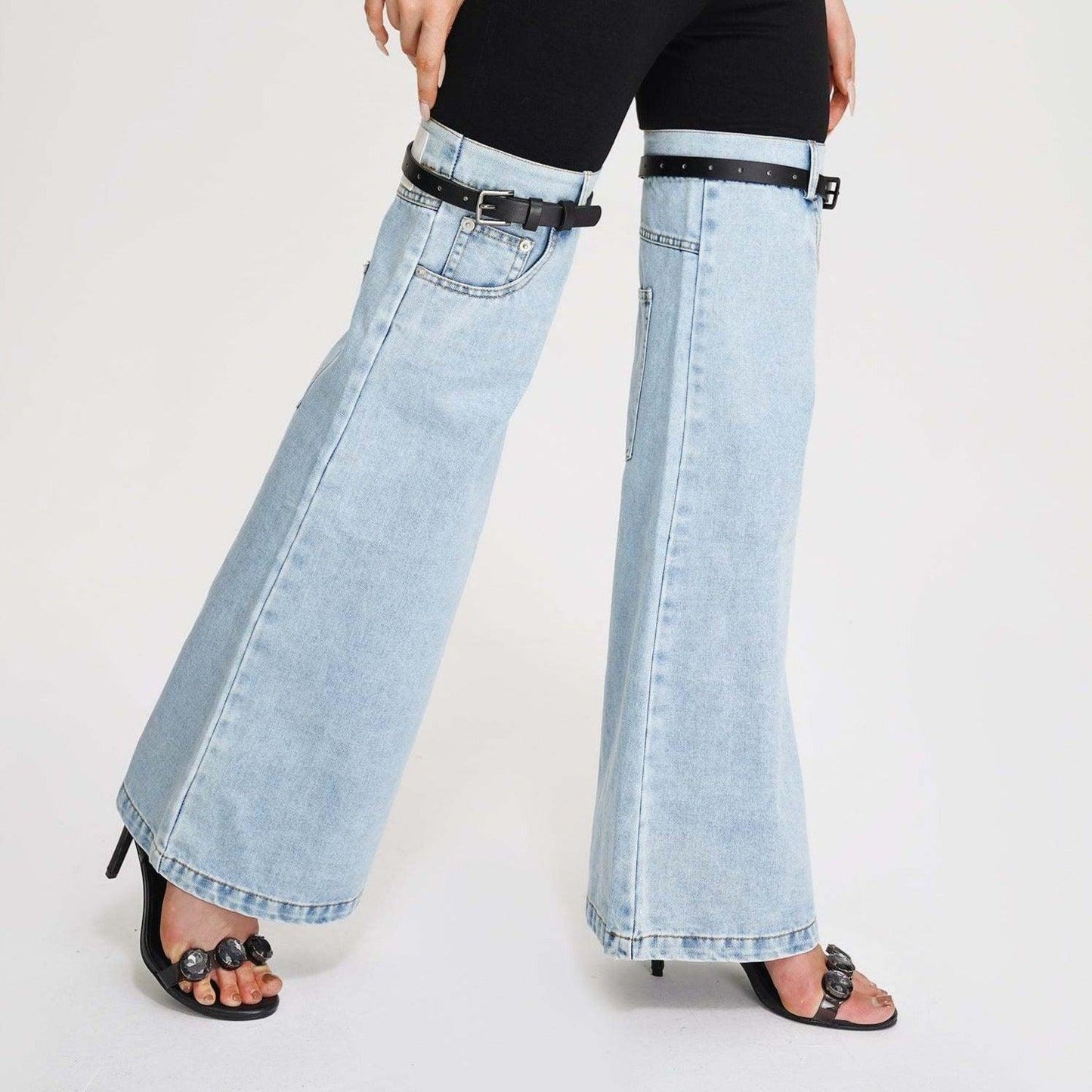 Urban Chic Denim Hybrid Flare Pants