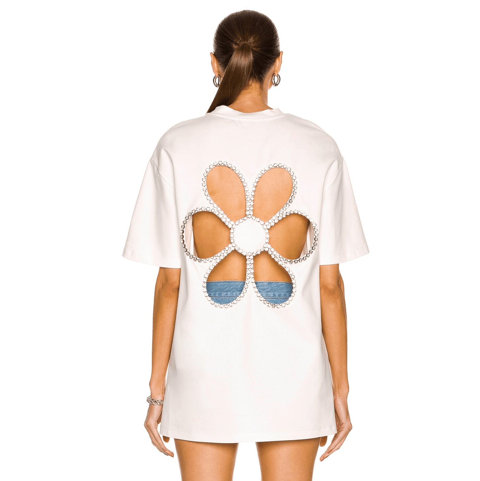 Crystal Daisy Cutout Relaxed T-Shirt