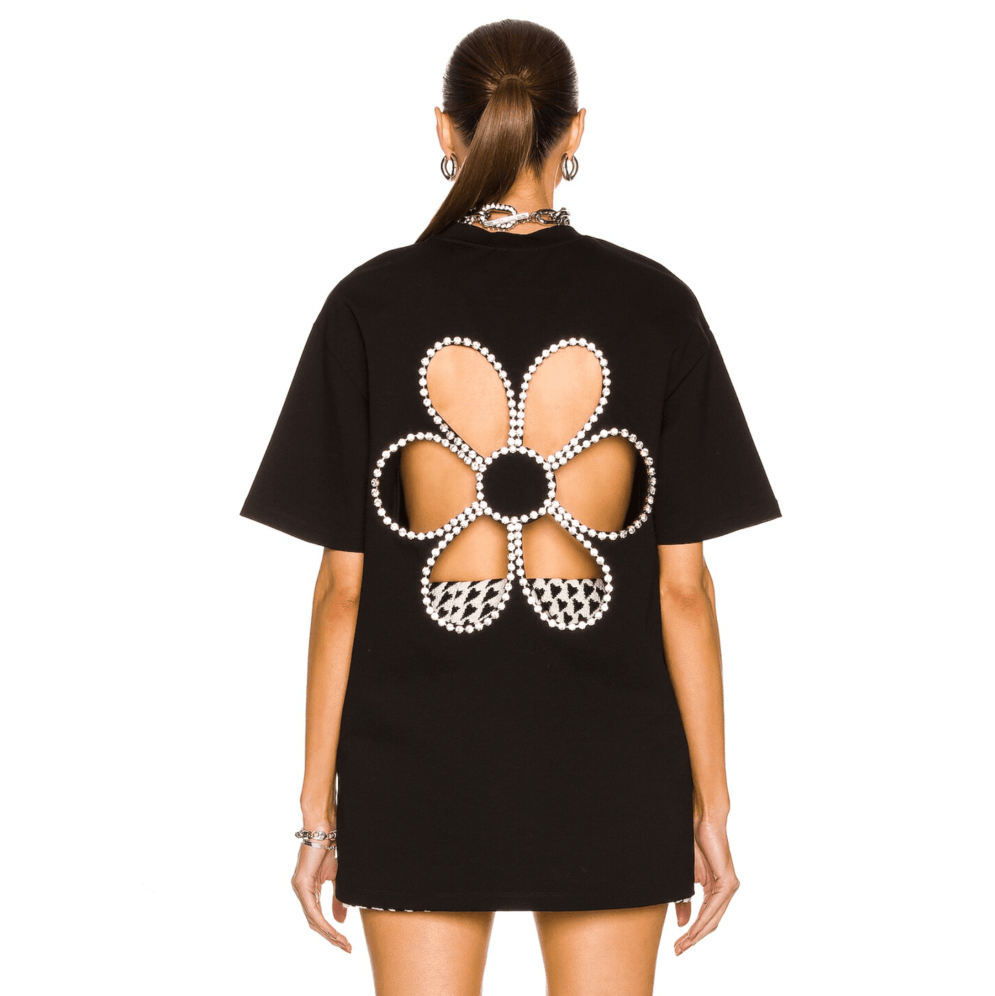 Crystal Daisy Cutout Relaxed T-Shirt