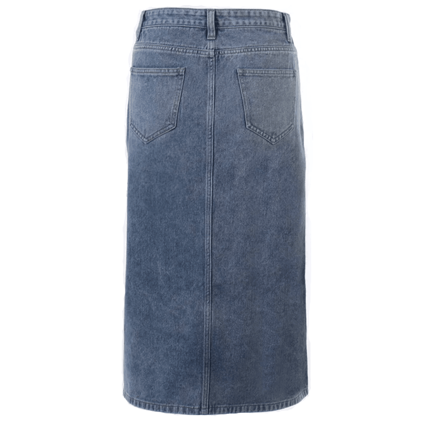 Denim Dreamz High Waist Slit Midi Skirt